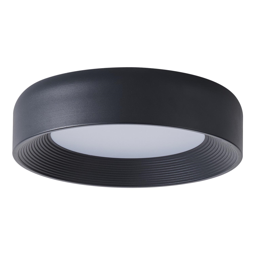 Plafón LED LED/30W/230V 3000K negro diá. 40 cm