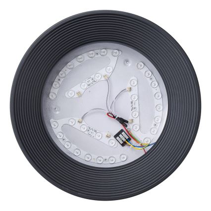 Plafón LED LED/30W/230V 3000K negro diá. 40 cm