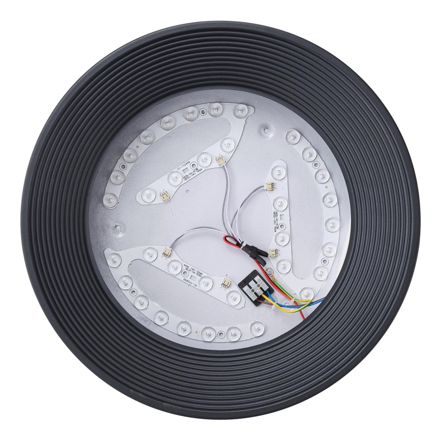 Plafón LED LED/30W/230V 3000K negro diá. 40 cm
