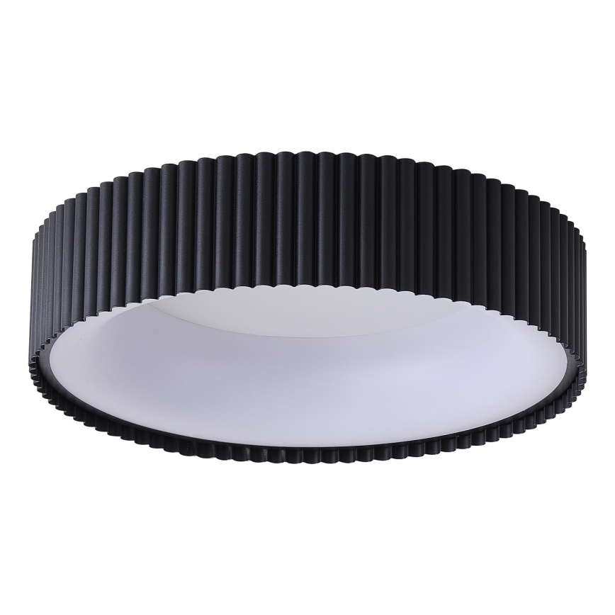 Plafón LED LED/30W/230V 3000K negro diá. 46 cm