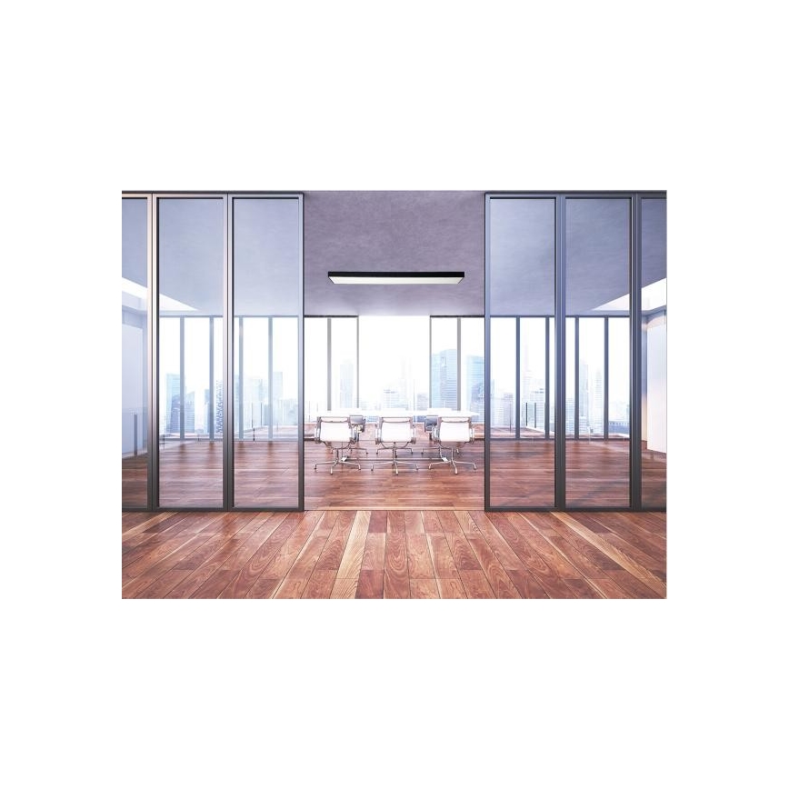 Plafón LED LED/32W/230V 4000K 120x13 cm negro