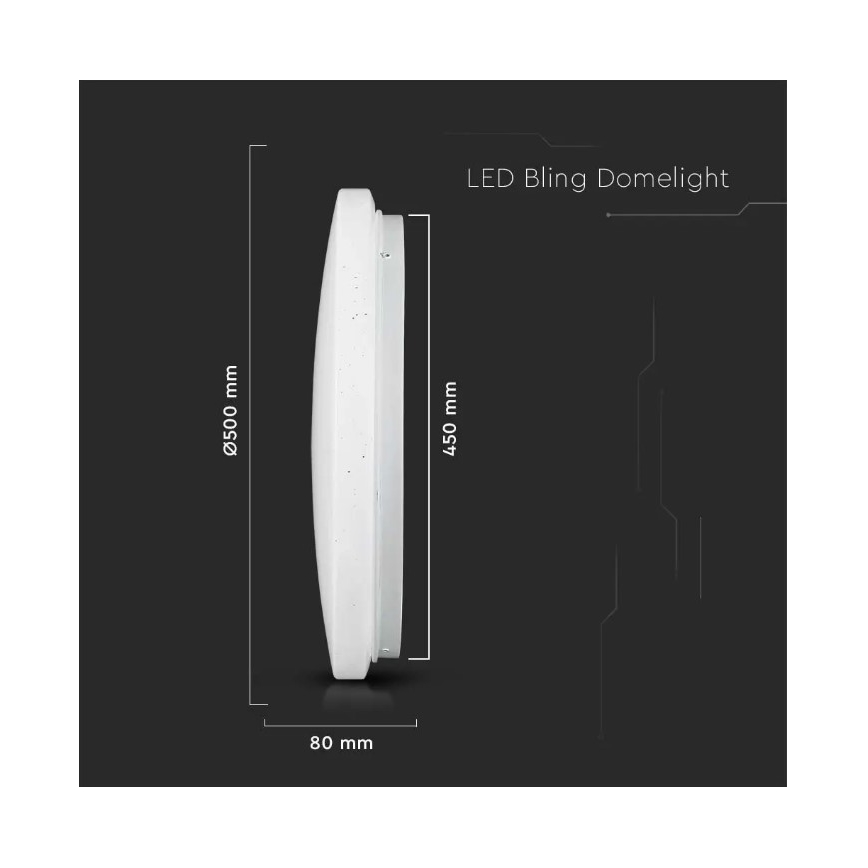 Plafón LED LED/36W/230V diámetro 50 cm 3000/4000/6400K