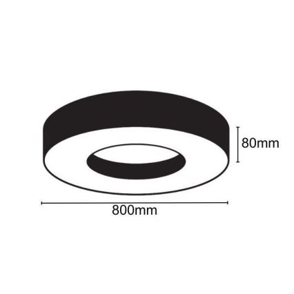 Plafón LED LED/40W/230V 4000K diá. 80 cm