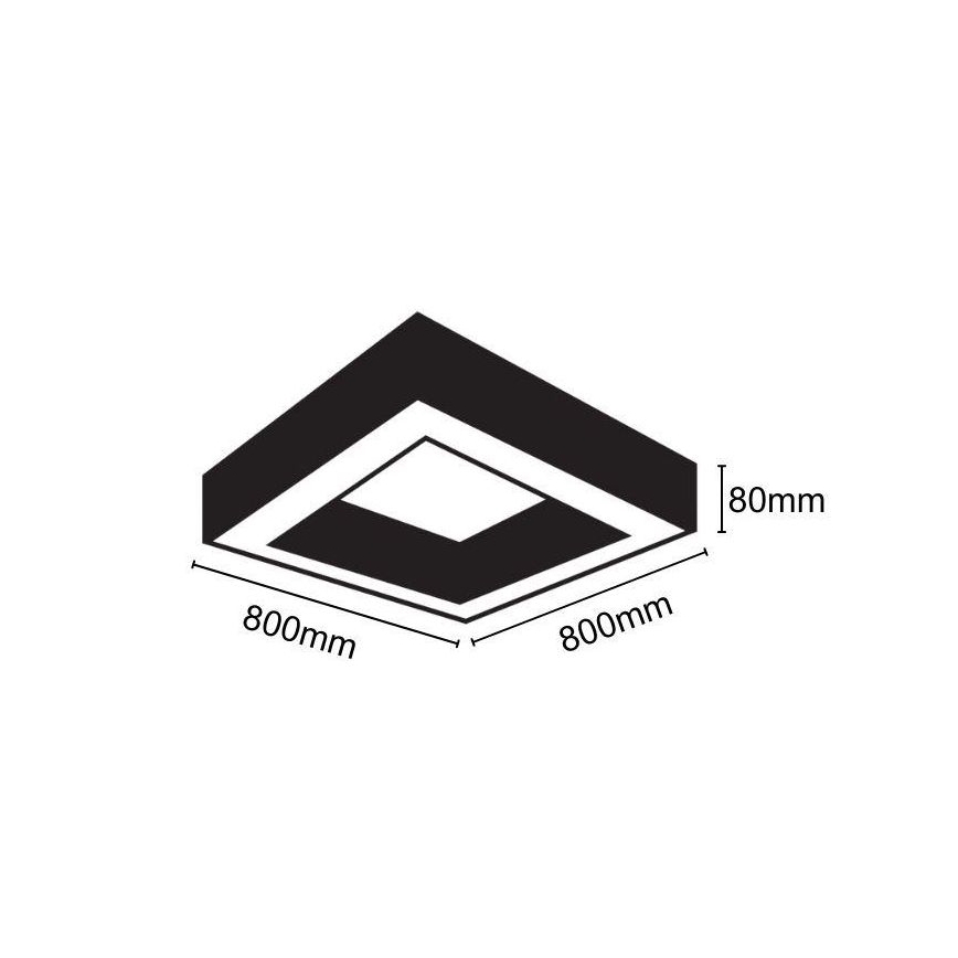 Plafón LED LED/55W/230V 4000K 80x80 cm