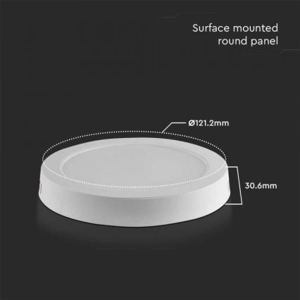 Plafón LED LED/6W/230V 6500K blanco