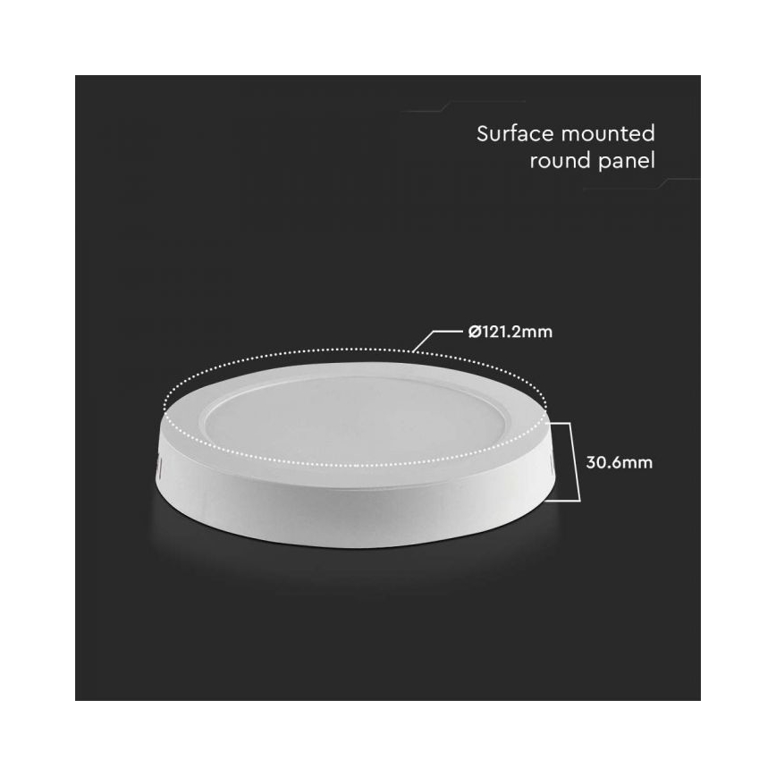 Plafón LED LED/6W/230V 6500K blanco