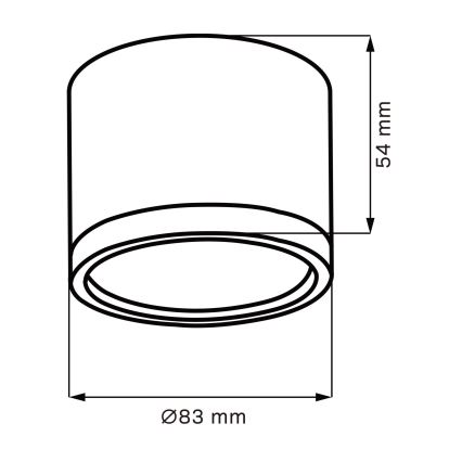 Plafón LED MIRELLA 1xGX53/6W/230V negro/dorado
