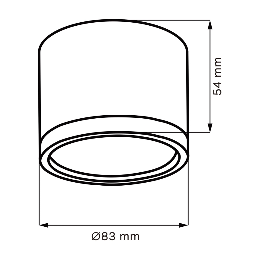 Plafón LED MIRELLA 1xGX53/6W/230V negro/dorado