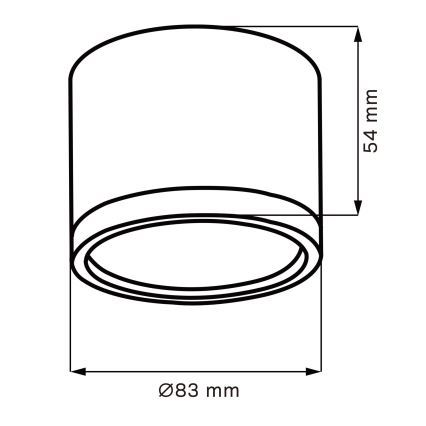 Plafón LED MIRELLA 1xGX53/6W/230V negro