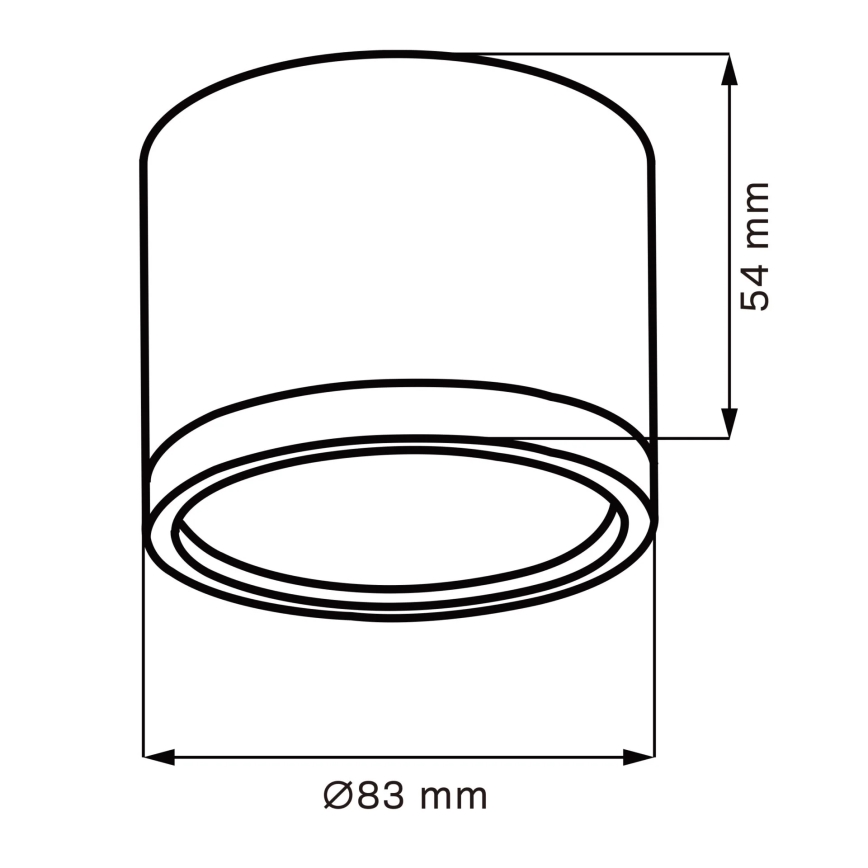 Plafón LED MIRELLA 1xGX53/6W/230V negro