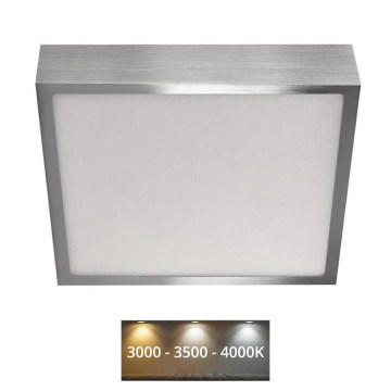 Plafón LED NEXXO LED/21W/230 3000/3500/4000K 22,5x22,5 cm cromo mate