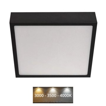 Plafón LED NEXXO LED/21W/230V 3000/3500/4000K 22,5x22,5 cm negro