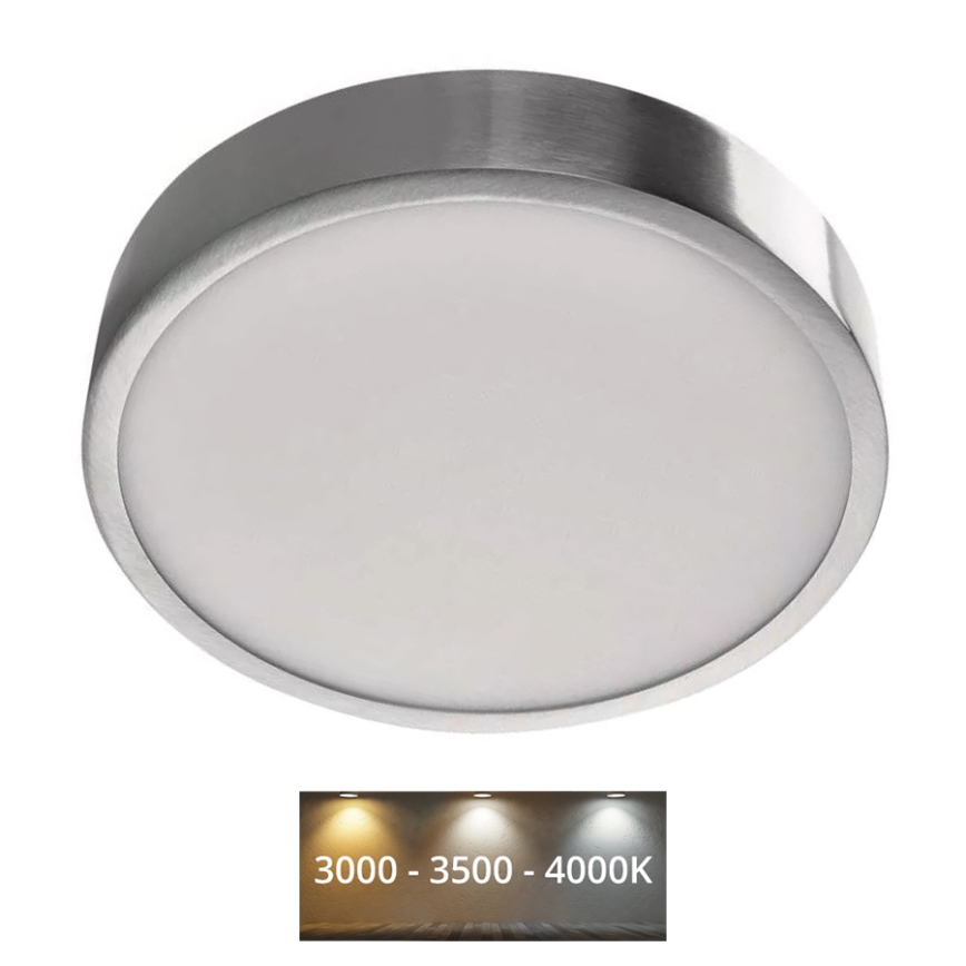 Plafón LED NEXXO LED/21W/230V 3000/3500/4000K diá. 22,5 cm cromo brillante