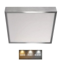 Plafón LED NEXXO LED/28,5W/230V 3000/3500/4000K 30x30 cm cromo mate