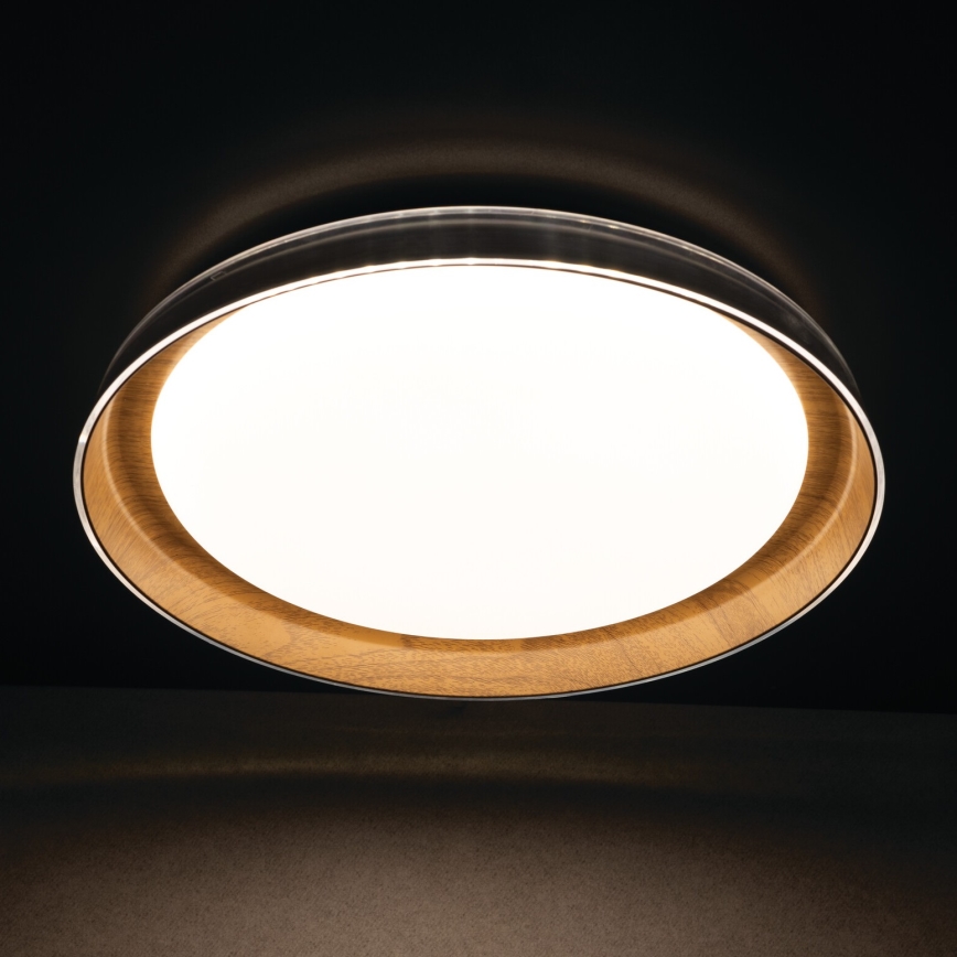 Plafón LED NIFU LED/17,8W/230V diá. 43 cm blanco/marrón
