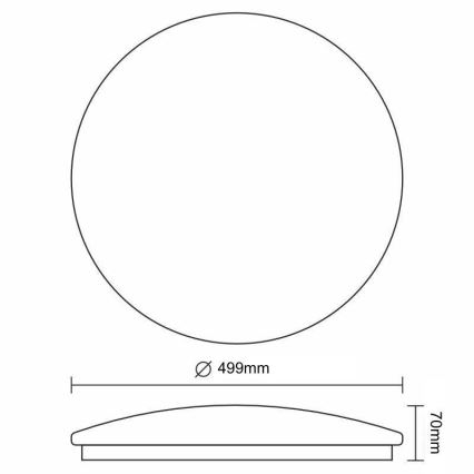 Plafón LED regulable OPAL LED/48W/230V 3000-6500K + control remoto