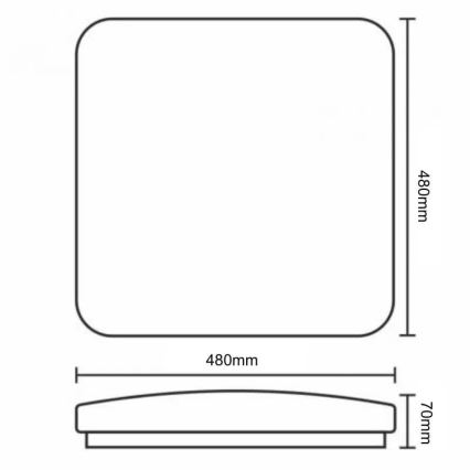 Plafón LED regulable OPAL LED/48W/230V 3000-6500K + control remoto