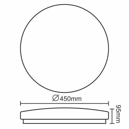 Plafón LED OPAL LED/50W/176-264V