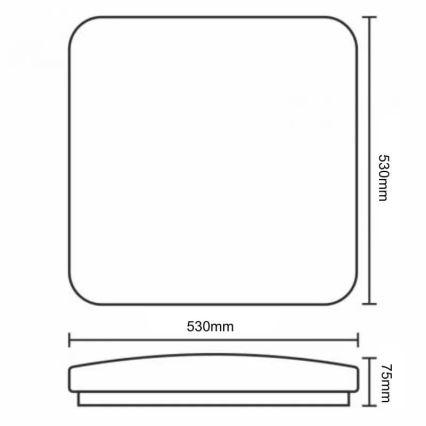 Plafón LED regulable OPAL LED/60W/230V 3000-6500K + control remoto