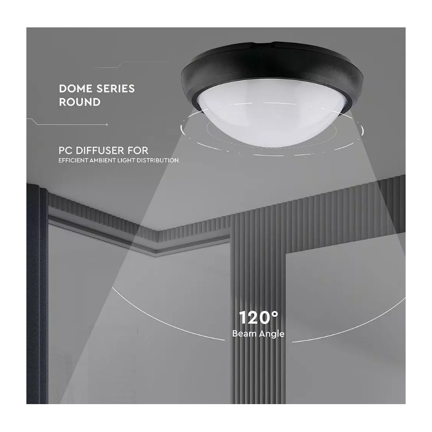 Plafón LED para exteriores LED/12W/230V IP54