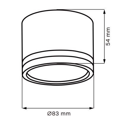 Plafón LED PARÍS 1xGX53/6W/230V negro