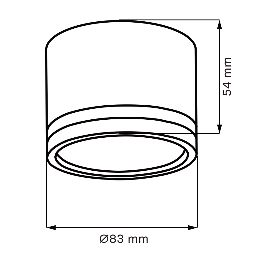 Plafón LED PARÍS 1xGX53/6W/230V negro
