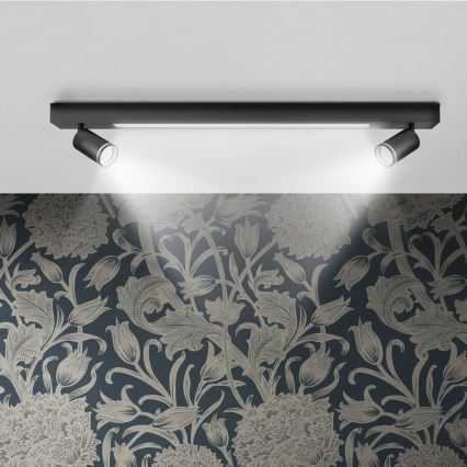 Plafón LED PARÍS LED/24W/230V + 2xGU10/10W negro