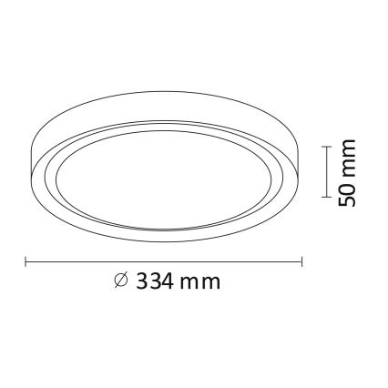 Plafón LED PERSE LED/15W/230V negro
