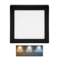 Plafón LED RAFA LED/12W/230V 3000/4000/6000K 17x17 cm negro