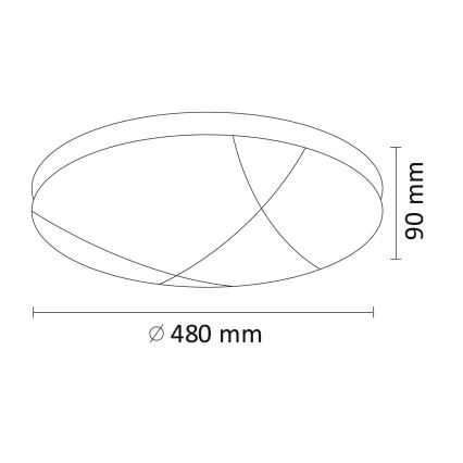 Plafón LED regulable ATLAS LED/72W/230V 3000-6500K + control remoto