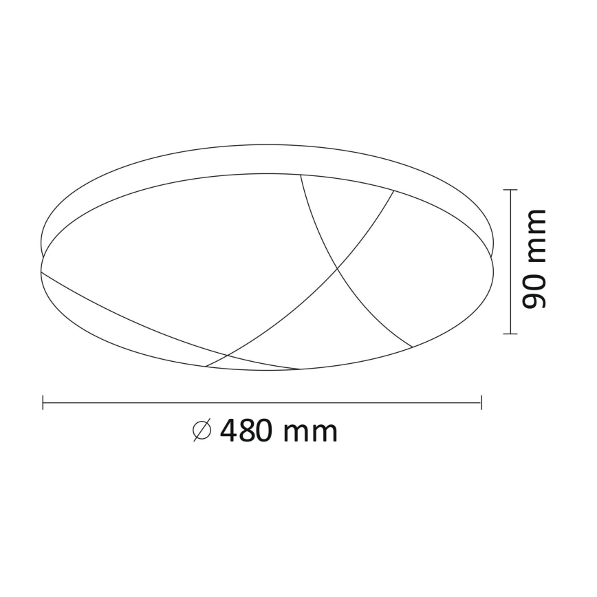 Plafón LED regulable ATLAS LED/72W/230V 3000-6500K + control remoto