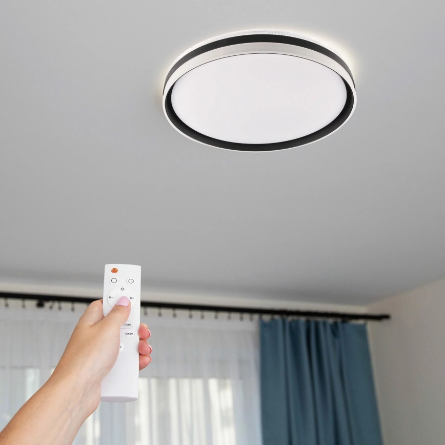 Luz de techo LED regulable para baño BARBARA LED/72W/230V diá. 48,5 cm 3000-6000K IP44 + control remoto