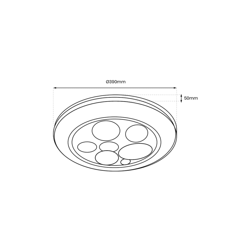 Plafón LED regulable BUBBLES LED/30W/230V 3000-6000K + control remoto
