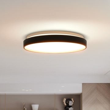 Plafón LED regulable CALA LED/48W/230V 3000-6500K negro/dorado + control remoto
