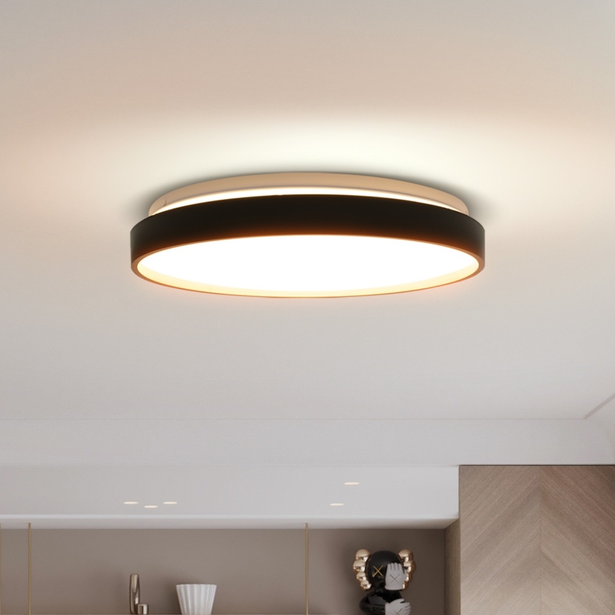 Plafón LED regulable CALA LED/48W/230V 3000-6500K negro/dorado + control remoto