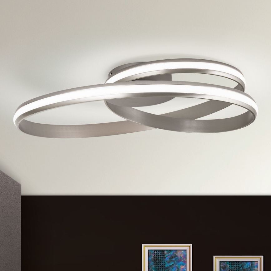 Plafón LED regulable CIRCUS LED/30W/230V plata
