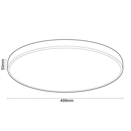 Plafón LED regulable con control por voz OPAL LED/48W/230V 2700-6500K blanco + control remoto