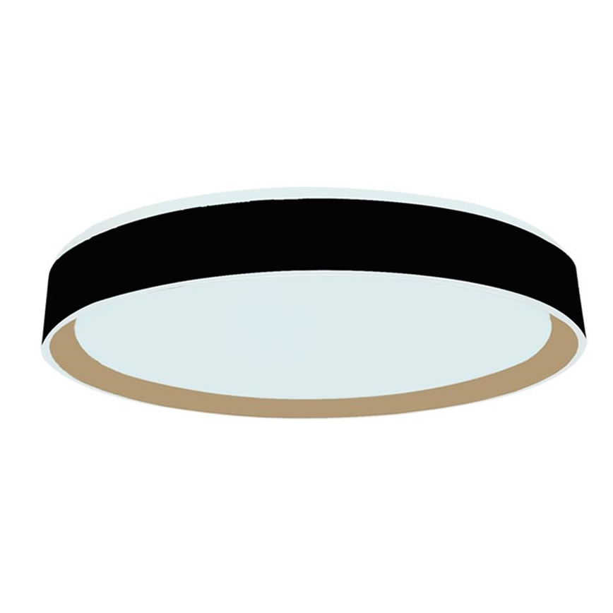 Plafón LED regulable con control por voz OPAL LED/48W/230V 2700-6500K negro + control remoto