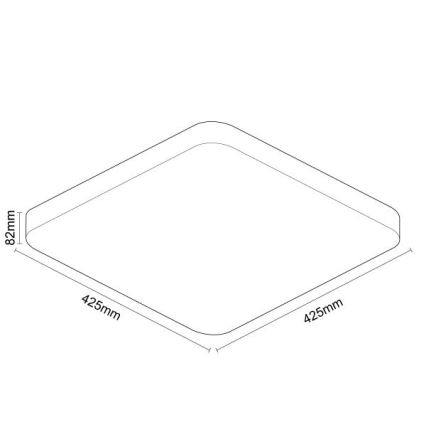 Plafón LED regulable con control por voz OPAL LED/48W/230V 2700-6500K blanco + control remoto