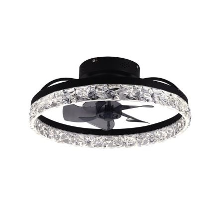 Plafón LED regulable con ventilador LED/35W/230V 3000-6500K negro + control remoto