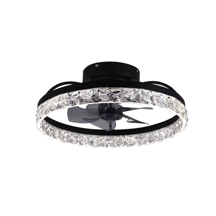 Plafón LED regulable con ventilador LED/35W/230V 3000-6500K negro + control remoto