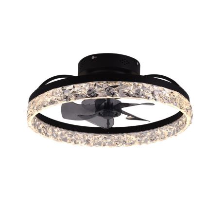 Plafón LED regulable con ventilador LED/35W/230V 3000-6500K negro + control remoto