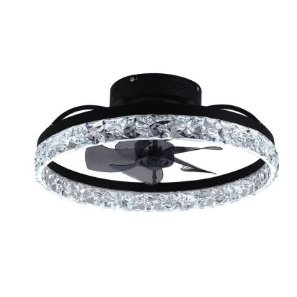Plafón LED regulable con ventilador LED/35W/230V 3000-6500K negro + control remoto