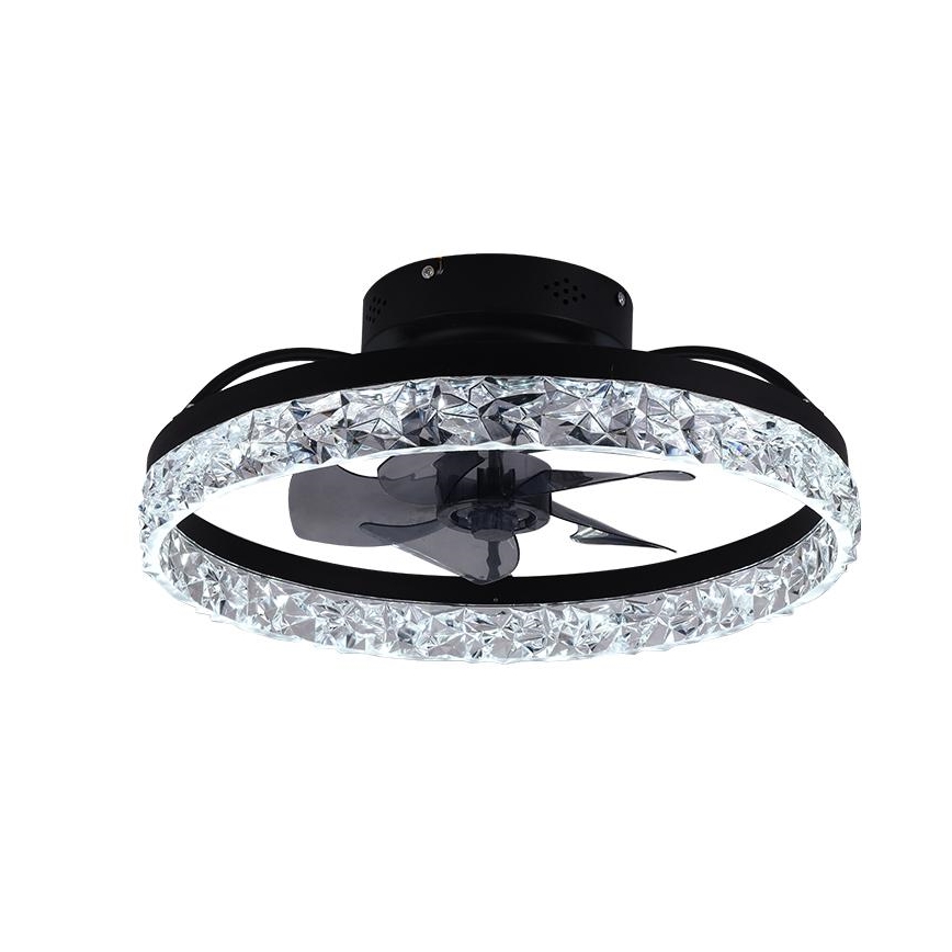 Plafón LED regulable con ventilador LED/35W/230V 3000-6500K negro + control remoto