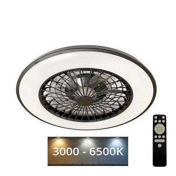 Plafón LED regulable con ventilador OPAL LED/48W/230V 3000-6500K + control remoto