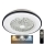 Plafón LED regulable con ventilador OPAL LED/48W/230V 3000-6500K + control remoto