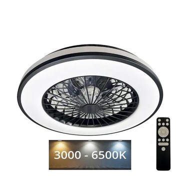 Plafón LED regulable con ventilador OPAL LED/48W/230V 3000-6500K + control remoto