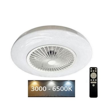 Plafón LED regulable con ventilador OPAL LED/72W/230V 3000-6500K + control remoto