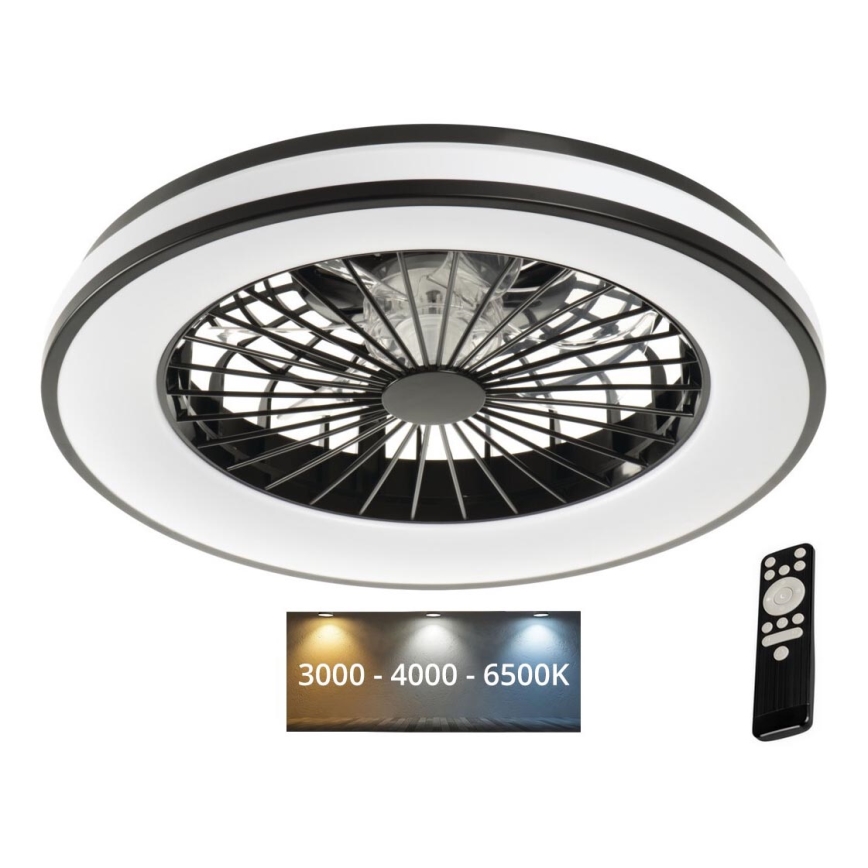 Plafón LED regulable con ventilador PLAVE LED/48W/230V 3000/4000/6500K + control remoto
