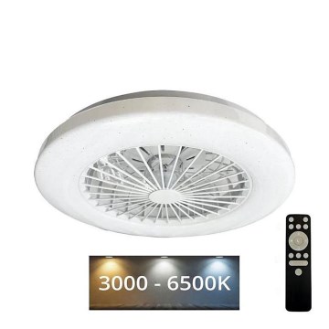 Plafón LED regulable con ventilador STAR LED/48W/230V 3000-6500K + control remoto